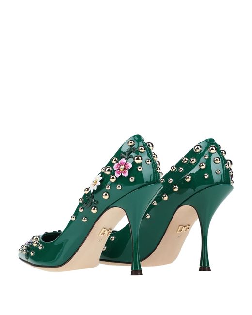 Dolce & Gabbana Green Rhinestone Courts