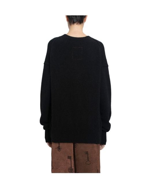 Uma Wang Black Knitted Crew Neck Jumper