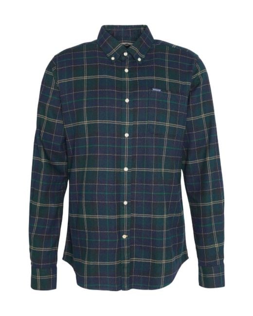 Barbour Blue Check Pattern Shirt for men