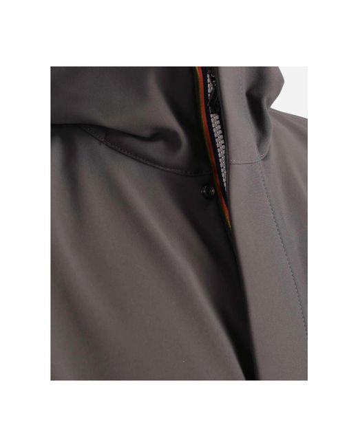 K-Way Gray Hooded Casual Jacket for men
