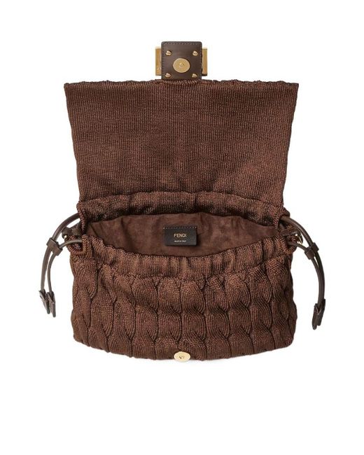 Fendi Brown Medium Mamma Baguette Shoulder Bag
