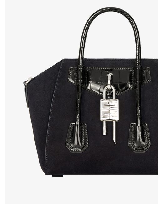 Givenchy Black Mini Antigona Lock Bag