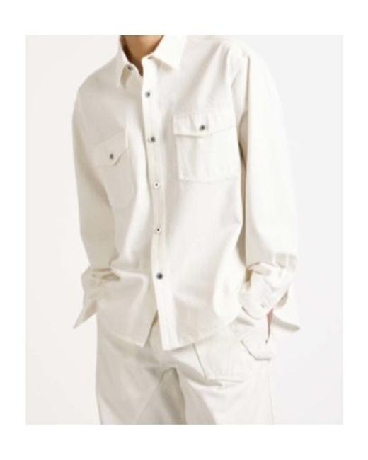 J.W. Anderson White Jw Anderson Oversized Denim Shirt for men