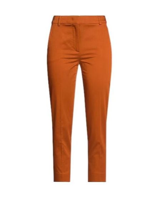 Max Mara Orange Slim-Fit Casual Long Pants