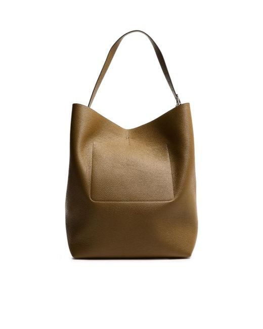 Totême  Brown Logo Handbag
