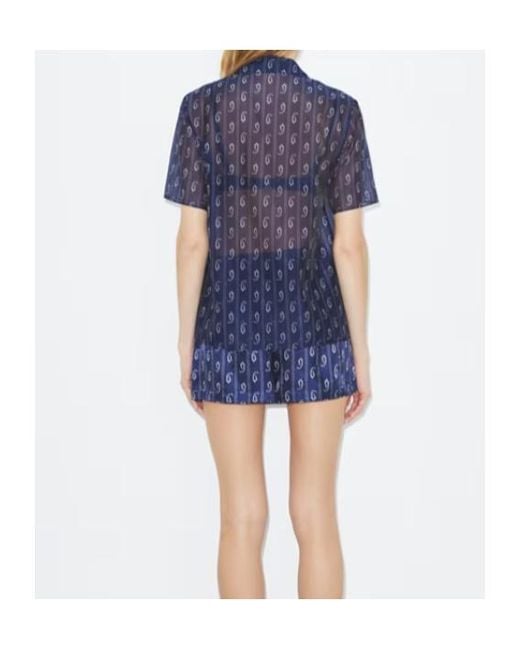 Tory Burch Blue Camp Shirt