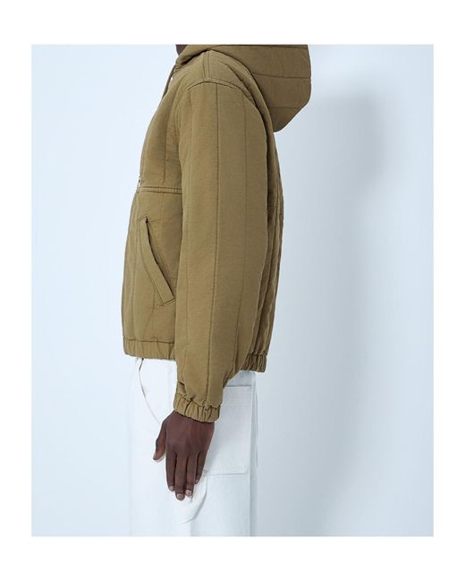 Stussy Green Hooded Quilted Jacket for men