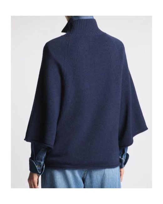 Fay Blue Mock Turtleneck
