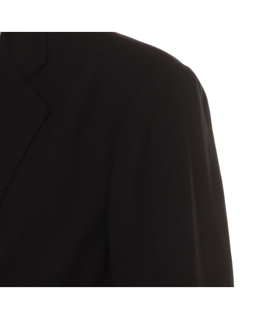 Giorgio Armani Black Single-Breasted Tailored Blazer for men
