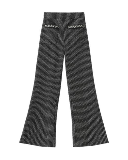 Marissa Chiara Gray Wide-Leg Casual Pants