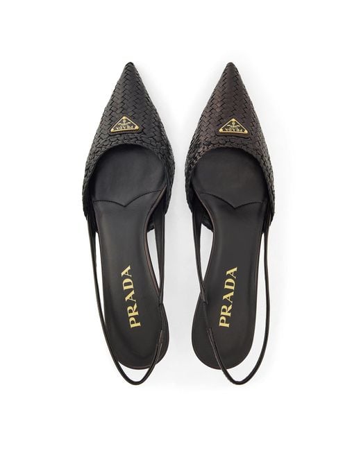 Prada Black Profile Keeps Slingbacks