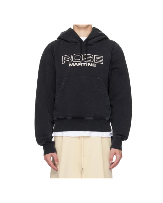 Martine Rose Blue Shrunken Hoodie for men