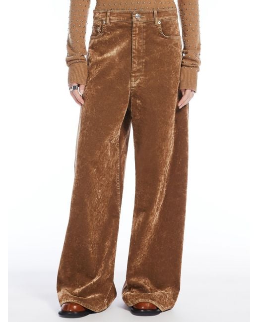 Sportmax Brown Wilson Wide-Leg Trousers