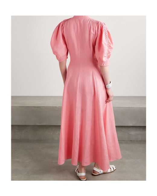 Gabriela Hearst Pink Short Sleeve Dress