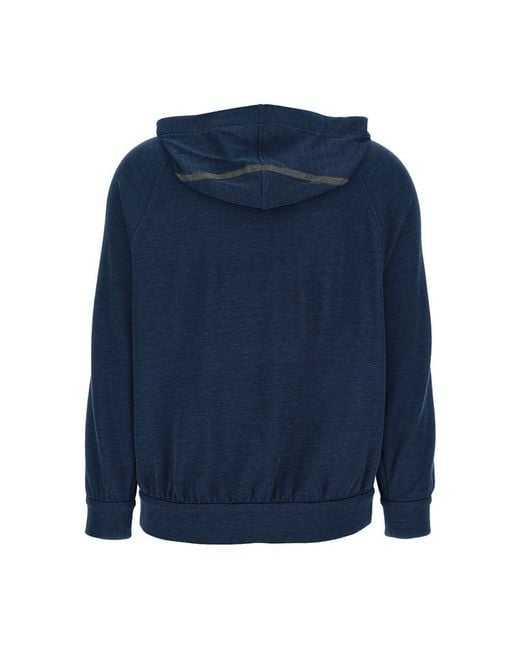 Brunello Cucinelli Blue Long-Sleeved Casual Jacket