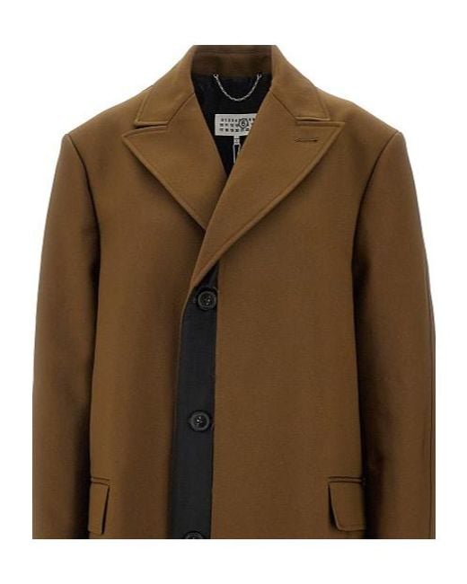 MM6 by Maison Margiela Brown Twill Coat