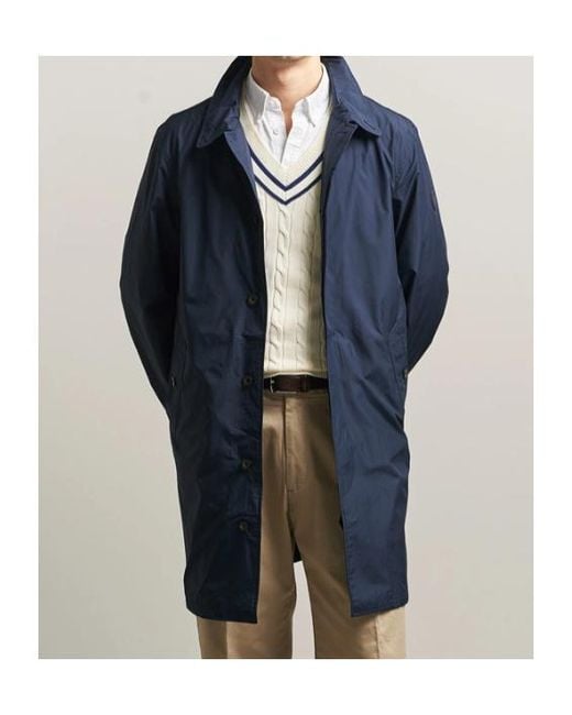 Polo Ralph Lauren Blue Long-Sleeved Trench Coat for men