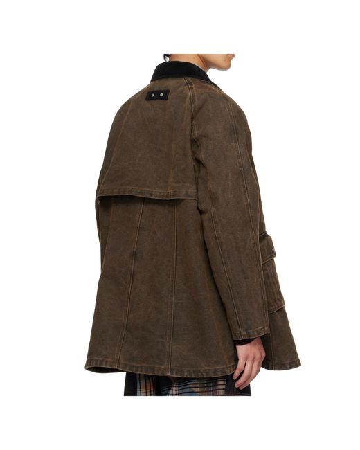 ANDERSSON BELL Brown Kerri Trapez Work Jacket for men