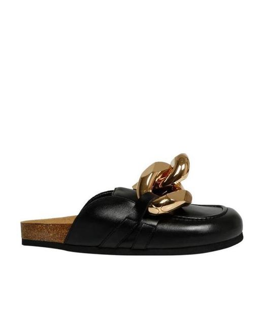 J.W. Anderson Black Chain Muller Shoes