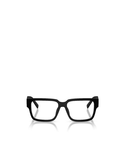 Prada White Eyewear Rectangle Frame Glasses for men