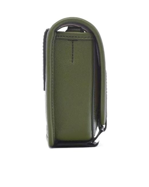 MCM Green Mini Aren Visetos Monogram Messenger Bag for men