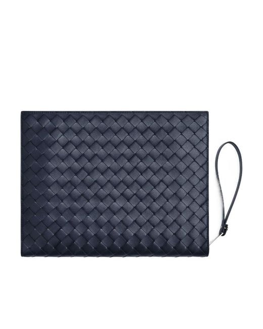 Bottega Veneta Blue Medium Intrecciato Document Case for men