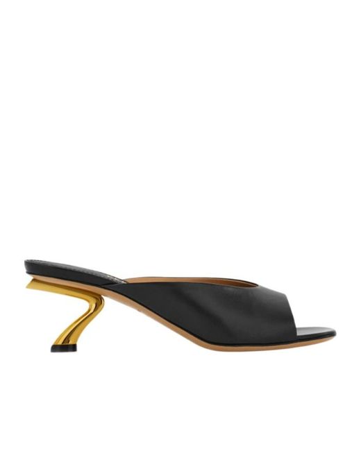 Ferragamo Brown Ferragamo Sculpted Heel Heeled Sandals
