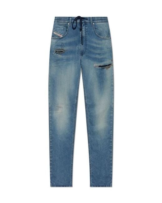 DIESEL Blue 2032 D-Krooley-B-Jogg Distresse Jeans for men