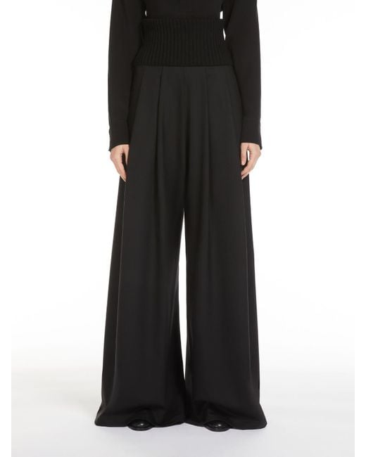 Max Mara Black Cosmo Wide-Leg Trousers