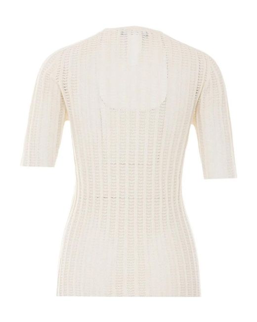 Fabiana Filippi White Knitted Jumper