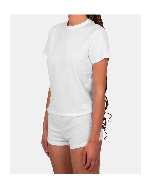 Paloma Wool White Crew Neck Short-Sleeved T-Shirt