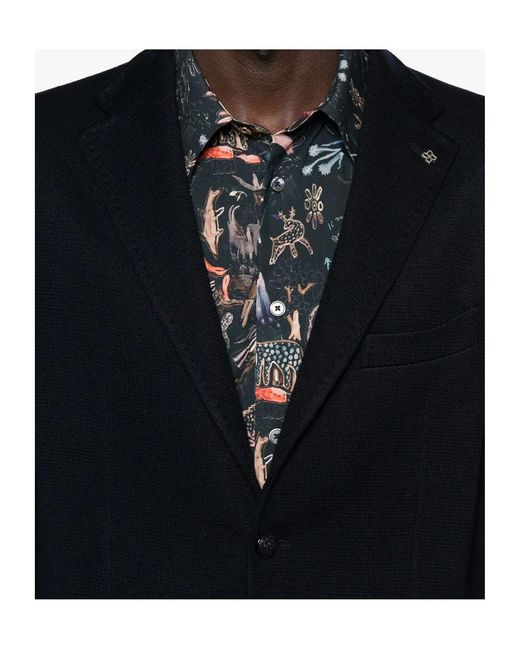 Tagliatore Black Long-Sleeved Jacket for men
