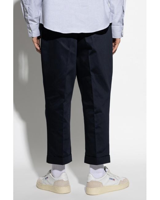 AMI Blue Ami Oversized Carrot Trousers for men
