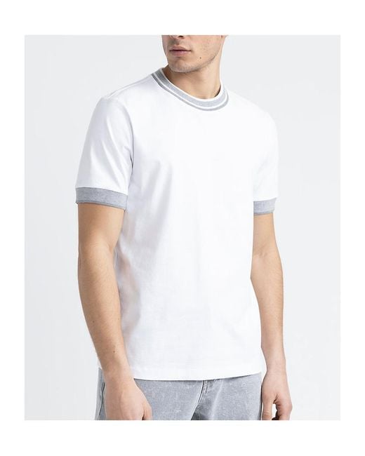 Peserico White Logo-Print T-Shirt for men