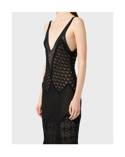 Blumarine Black Worked Cotton Dress