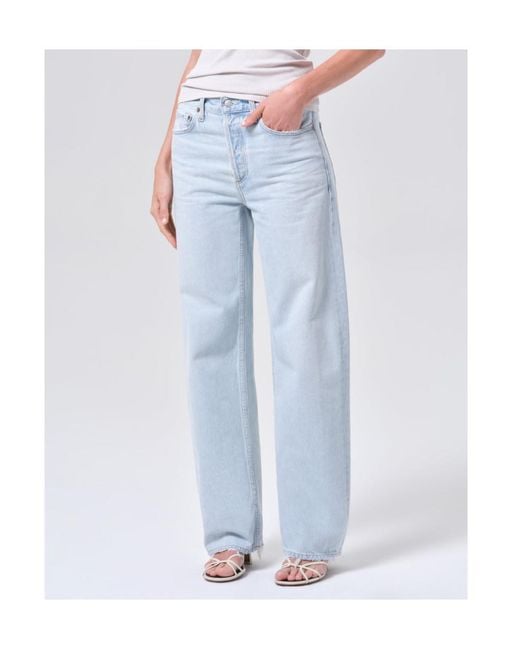 Agolde Blue Arc Wide-Leg Jeans