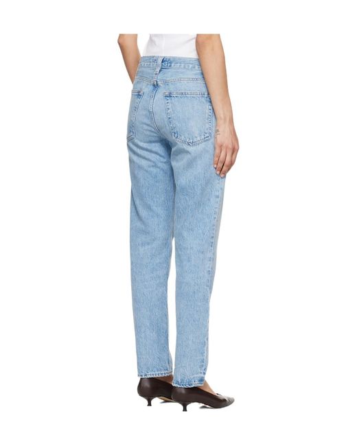 Agolde Red Romney Mid Rise Straight Leg Jeans