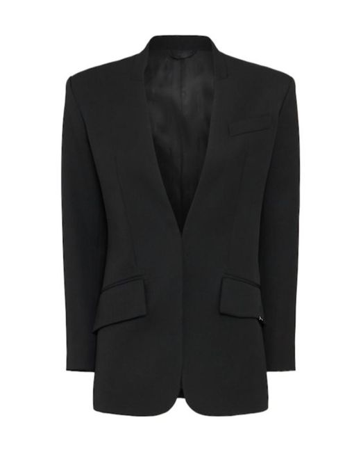 The Attico Black Virgin Wool Gabardine Blazer