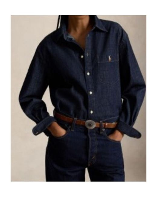 Polo Ralph Lauren Blue Long-Sleeve Denim Shirt