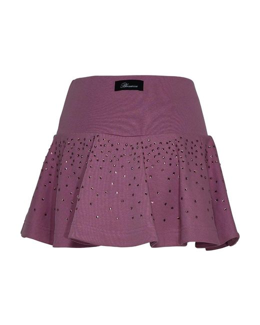 Blumarine Purple Emblem Skirt