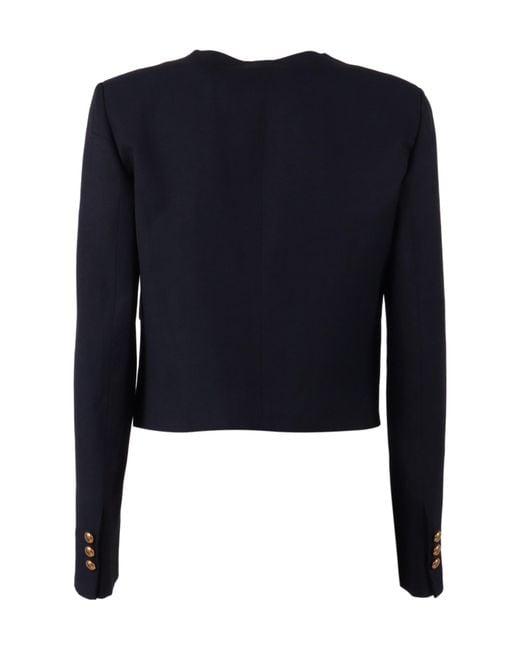 P.A.R.O.S.H. Blue Button-Embellishment Jacket