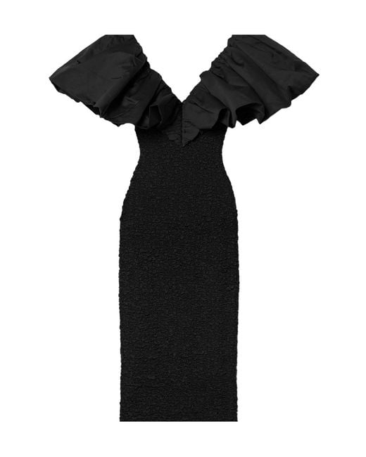 Mara Hoffman Black Popcorn Organic Cotton Midi Dress