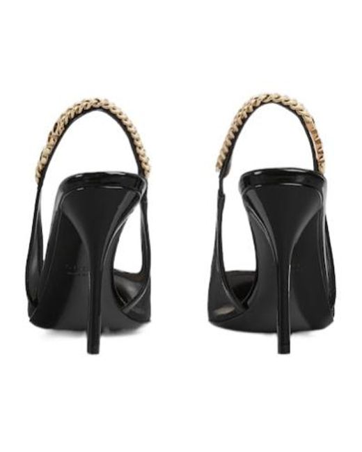 Gucci Black Signoria Slingback Pumps