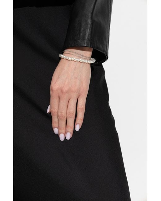 AllSaints Metallic Double-Layer Structure Design Bracelet