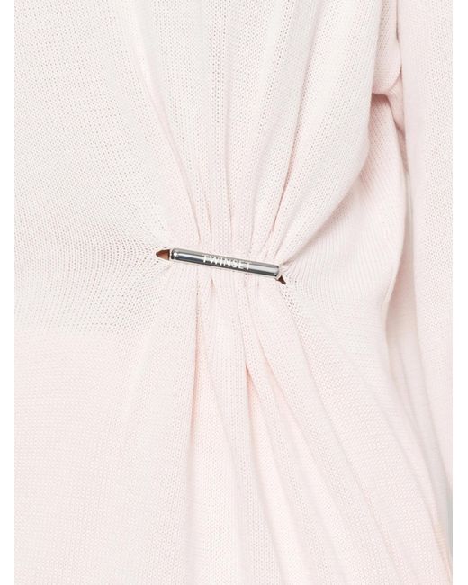 Twinset Pink Gathered Sweater