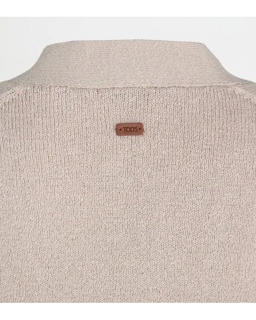 Tod's Natural Long-Sleeved Cardigan for men
