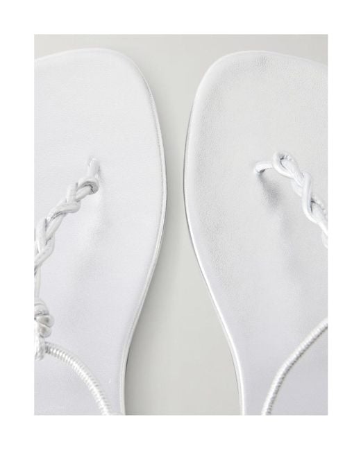 Jil Sander White Flip-Flop Flat Sandals
