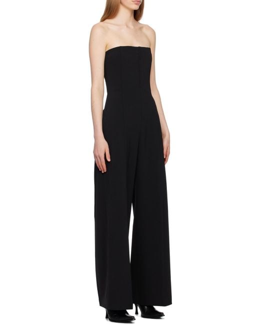 Acne Blue Corset Strapless Jumpsuit