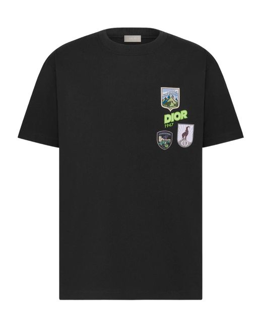 Dior Black Mountain T-Shirt, Relaxed Fit for men