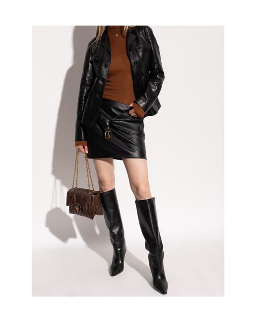Versace Black Pointed-Toe Heeled Boots